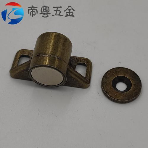 仿古铜门吸 强磁合金卡扣，铜门与柜门的典雅守护者